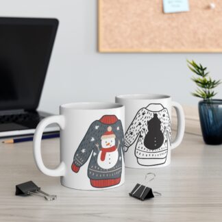 Winter Wonderland Mug | Cozy Hot Cocoa Cup, Snowman Coffee Mug, Sweater Weather Gift, Holiday Drinkware, Cute Christmas Mug