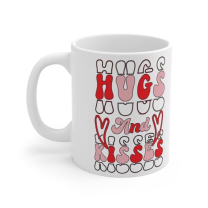 Hugs and Kisses Mug - 11oz Ceramic Coffee Cup for Love and Friendship - Image 3