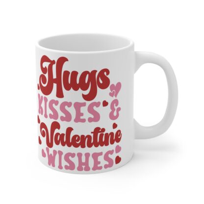 Valentine's Day Mug - Hugs Kisses & Wishes - 11oz Coffee Cup - Image 4