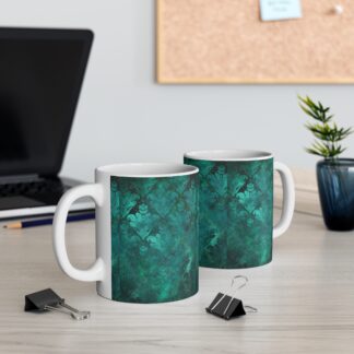 Elegant Green Abstract 11oz Mug - Perfect Gift for Nature Lovers