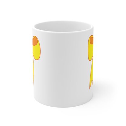 Yellow Ribbon on Both Sides | White Ceramic Mug 11oz - Image 2