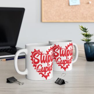 Funny Stupid Cupid Mug | Valentine's Gift | Coffee Cup | Humorous Kitchen Decor | Gift for Him or Her | Cute Valentine's Day
