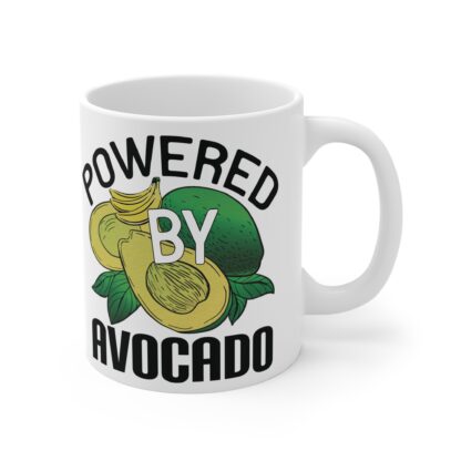 Powered by Avocado Coffee Mug | 11oz Fun Kitchenware for Plant Lovers - Image 4