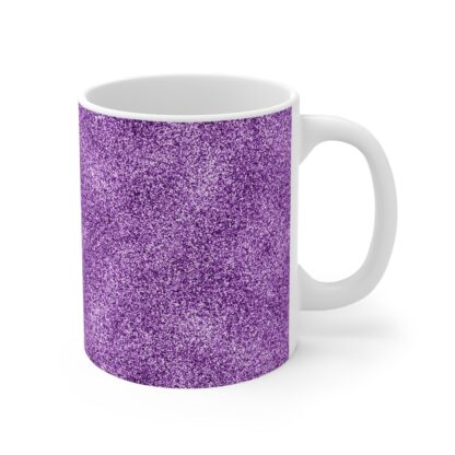 Purple Glitter 11oz Coffee Mug - Sparkling Drinkware for Parties & Gifts - Image 4