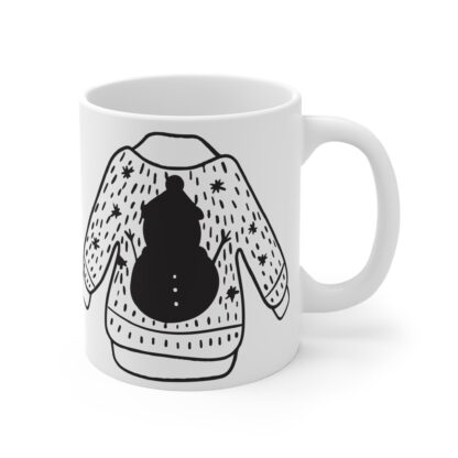 Winter Wonderland Mug | Cozy Hot Cocoa Cup, Snowman Coffee Mug, Sweater Weather Gift, Holiday Drinkware, Cute Christmas Mug - Image 4