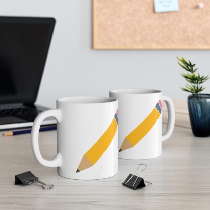 Colorful Pencil Design 11oz Mug - Perfect Gift for Teachers and Students