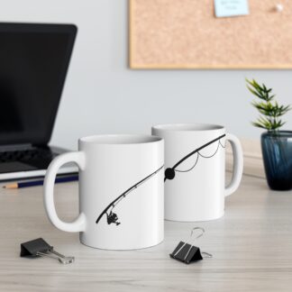 Fishing Rod Graphic Mug - Perfect Gift for Fishing Enthusiasts