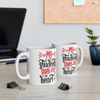 Teacher Appreciation Mug, Cute Coffee Cup, Gift for Teachers, Heartwarming Mug, Personalized Student Gift, Classroom Decor