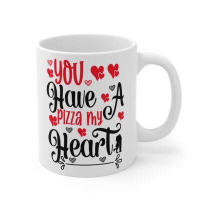 Heartfelt Pizza Mug - 11oz Ceramic Coffee Cup for Pizza Lovers - Image 4