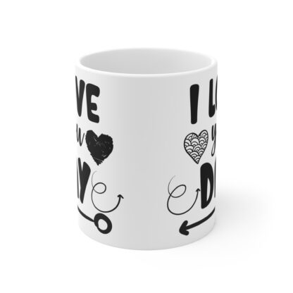 I Love You Day Mug 11oz - Heart Design Coffee Cup for Valentine's Day or Special Occasions - Image 2