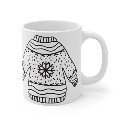 Cozy Sweater Mug - 11oz Winter Hot Beverage Cup for Holiday Cheer - Image 4