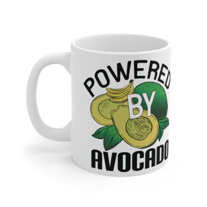 Powered by Avocado Coffee Mug | 11oz Fun Kitchenware for Plant Lovers - Image 3