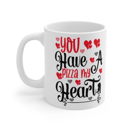 Heartfelt Pizza Mug - 11oz Ceramic Coffee Cup for Pizza Lovers - Image 3