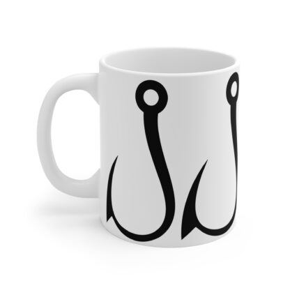 Fishing Hooks Mug – 11oz Stylish Coffee Cup for Anglers - Image 3