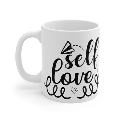 Self Love Mug - Inspirational Coffee Cup, Gift for Friends, Motivational Drinkware, Self-Care, Breast Cancer Awareness - Image 3