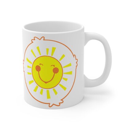 Sunshine Smiley Face | White Ceramic Mug 11oz - Image 4