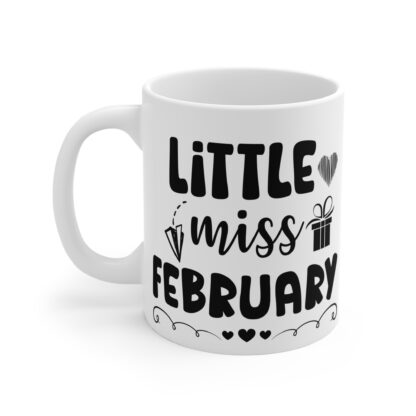 Little Miss February Mug - 11oz Gift for February Birthdays - Image 3