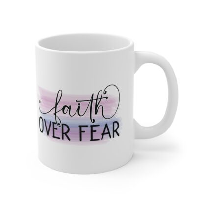 Inspirational Faith Over Fear Mug - 11oz Coffee Cup for Daily Motivation - Image 4
