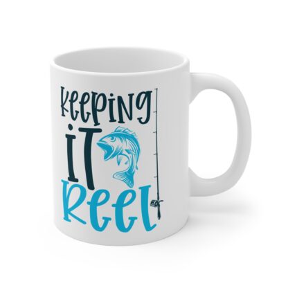 Fishing-Themed Mug - 'Keeping It Reel' 11oz Coffee Cup for Anglers - Image 4