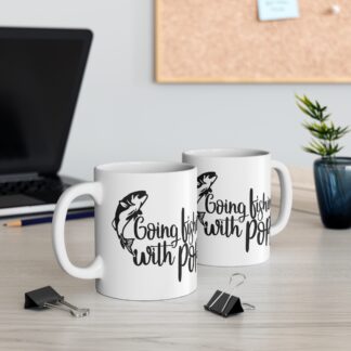 Fishing Mug for Dad - "Going Fishing with Pops" Coffee Cup - Perfect Gift for Father's Day