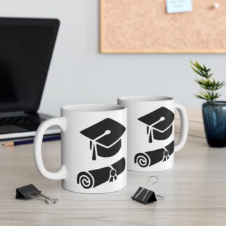 Graduation Cap and Diploma | 11oz White Ceramic Mug