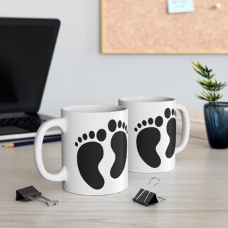 Baby Foot Prints | Ceramic White Mug 11oz