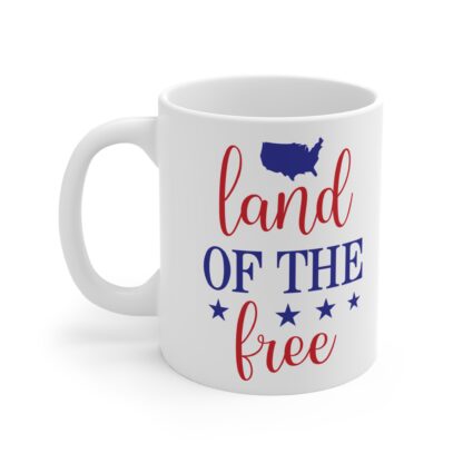Land of the Free Mug - 11oz | Patriotic Coffee Cup for Celebrations & Everyday Use - Image 3