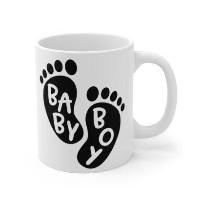 Baby Boy Feet | White Ceramic Mug 11oz - Image 4