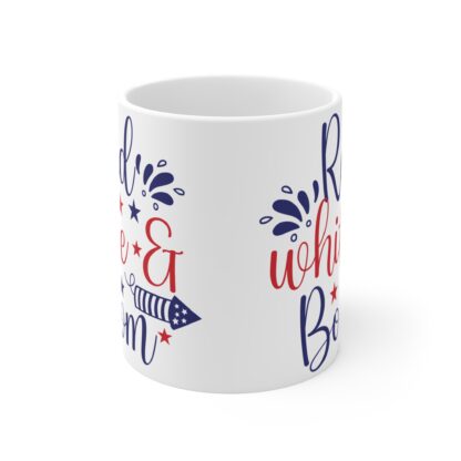 Red, White & Boom 11oz Mug - Festive Coffee Cup for July 4th Celebrations - Image 2