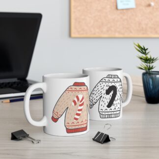 Cozy Sweater Mug 11oz | Christmas Hot Cocoa Cup | Cute Holiday Gift