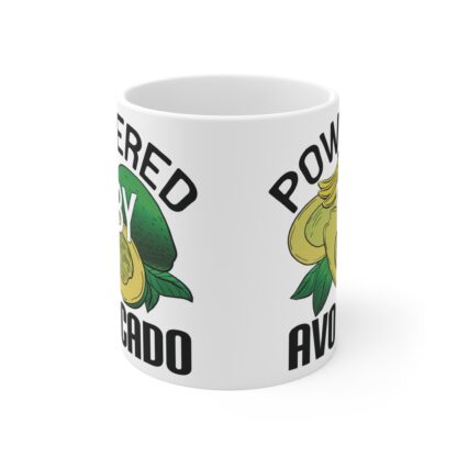 Powered by Avocado Coffee Mug | 11oz Fun Kitchenware for Plant Lovers - Image 2