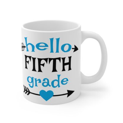Hello Fifth Grade Mug - 11oz Teacher Gift - Back to School Coffee Cup - Image 4