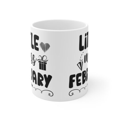 Cute 'Little Miss February' Mug - 11oz Coffee Cup for February Birthdays & Celebrations - Image 2