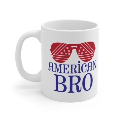 Patriotic American Bro Mug - 11oz Coffee Mug for Independence Day & BBQs - Image 3