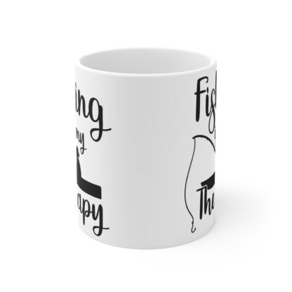 Fishing Therapy Mug - 11oz Coffee Cup for Fishing Lovers - Image 2