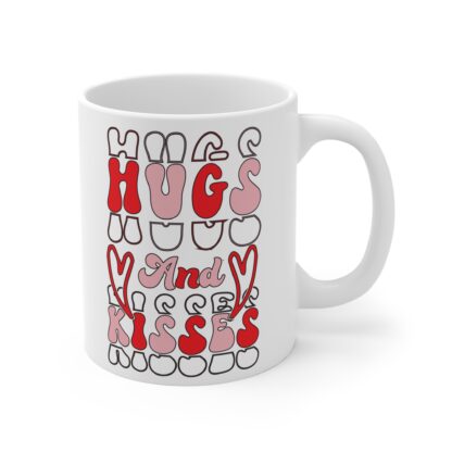 Hugs and Kisses Mug - 11oz Ceramic Coffee Cup for Love and Friendship - Image 4