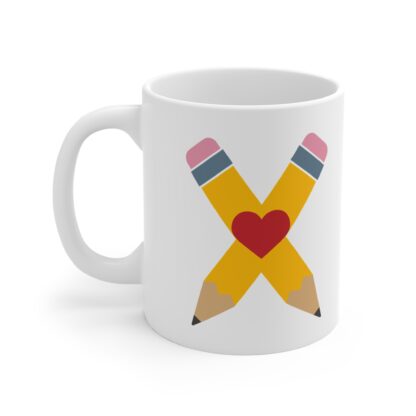 Creative Pencil Heart Mug 11oz - Perfect Gift for Teachers & Students - Image 3