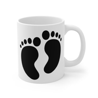 Baby Foot Prints | Ceramic White Mug 11oz - Image 4