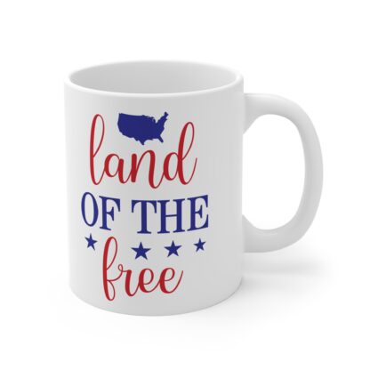 Land of the Free Mug - 11oz | Patriotic Coffee Cup for Celebrations & Everyday Use - Image 4