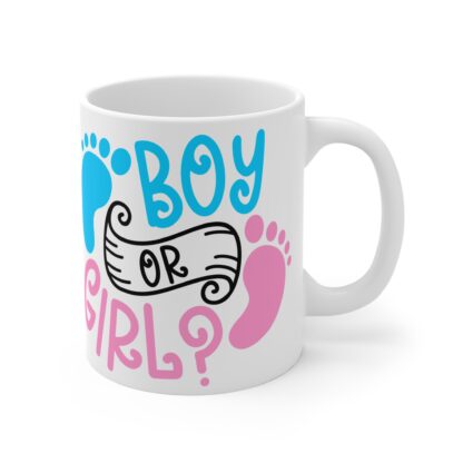 Baby Boy or Baby Girl Feet | White Ceramic Mug 11oz - Image 4