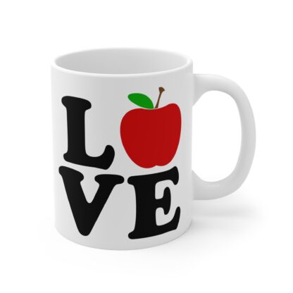 Love Apple Design Mug - 11oz Coffee Cup for Graduates - Image 4