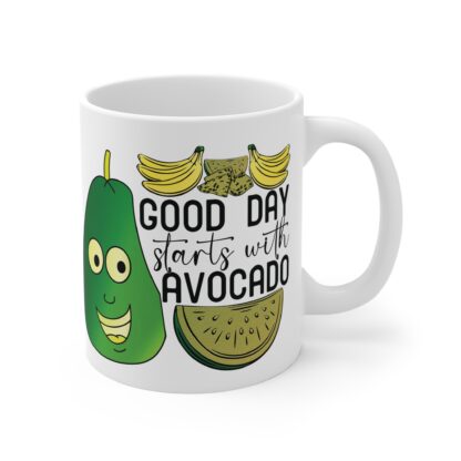 Good Day Avocado Mug - 11oz Fun Kitchenware for Breakfast Lovers - Image 4