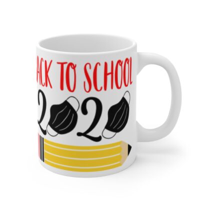 Mug Back to School Retro 2020 Yellow Pencil 11oz - Image 4