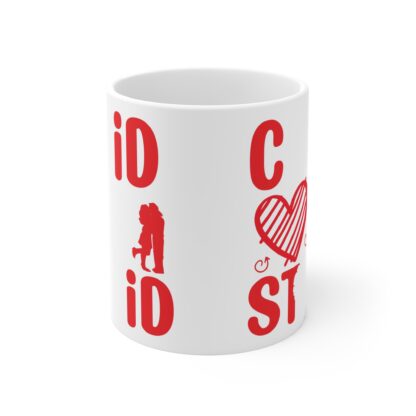 Romantic Love Mug - 11oz Coffee Cup with Heart Design - Image 2