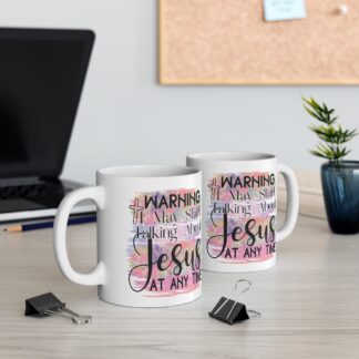 Inspirational Jesus Mug - 11oz Warning Design for Christians