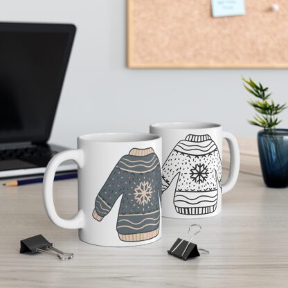 Cozy Sweater Mug - 11oz Winter Hot Beverage Cup for Holiday Cheer