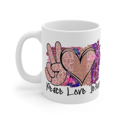 Peace Love Jesus Mug - 11oz Inspirational Coffee Cup - Image 3