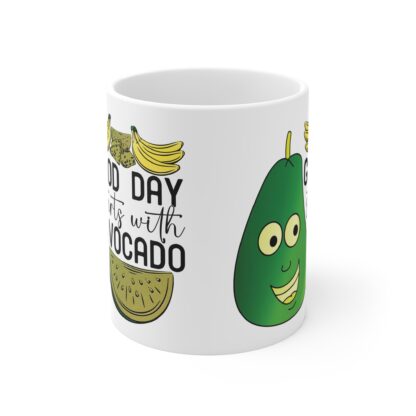 Good Day Avocado Mug - 11oz Fun Kitchenware for Breakfast Lovers - Image 2