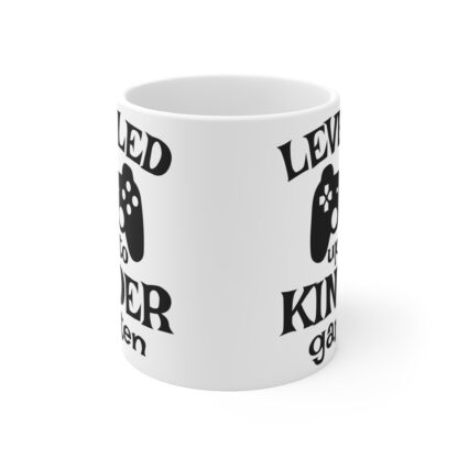 Leveled Up to Kindergarten Gaming Mug - Fun Gift for Gamers and Parents - Image 2
