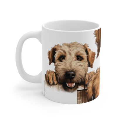 Soft Coated Wheaton Terrier 11 oz mugs, perfect for dog lovers to enjoy their favorite hot beverages with a cute design. - Image 3